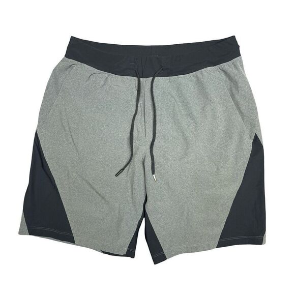Lululemon Namaste At The Beach Shorts Mens L Swim Hybrid Lined Quick Dry Grey - Picture 1 of 7